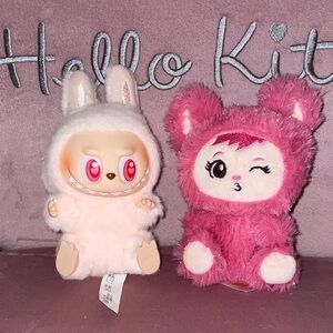 Have a seat labubu and pink lababies